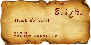 Bladt Évald névjegykártya